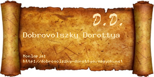 Dobrovolszky Dorottya névjegykártya