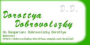 dorottya dobrovolszky business card